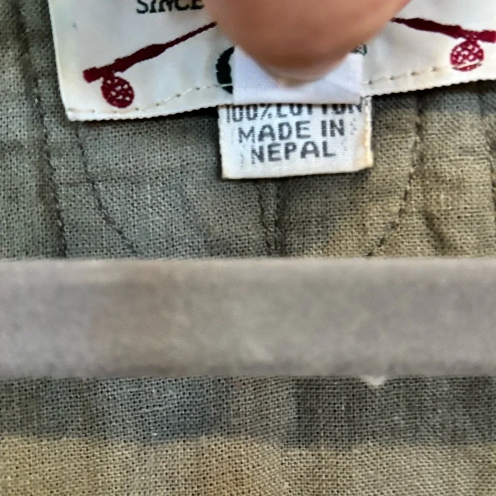 Vintage Orvis Cotton Green Vest - size M - Picture 8 of 11